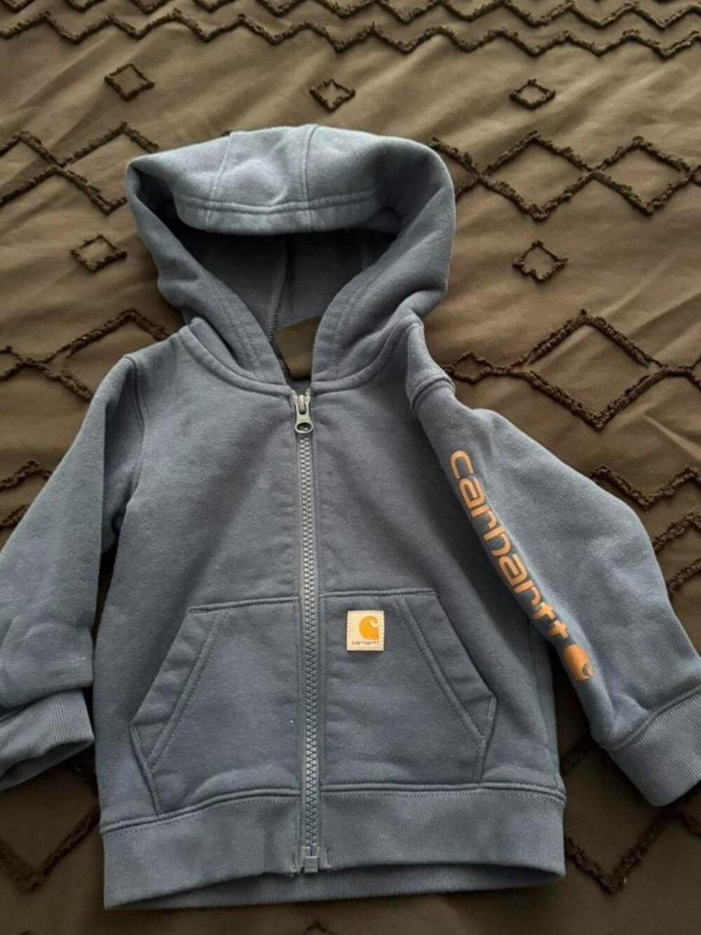 Carhartt blue zip up sweater shirt